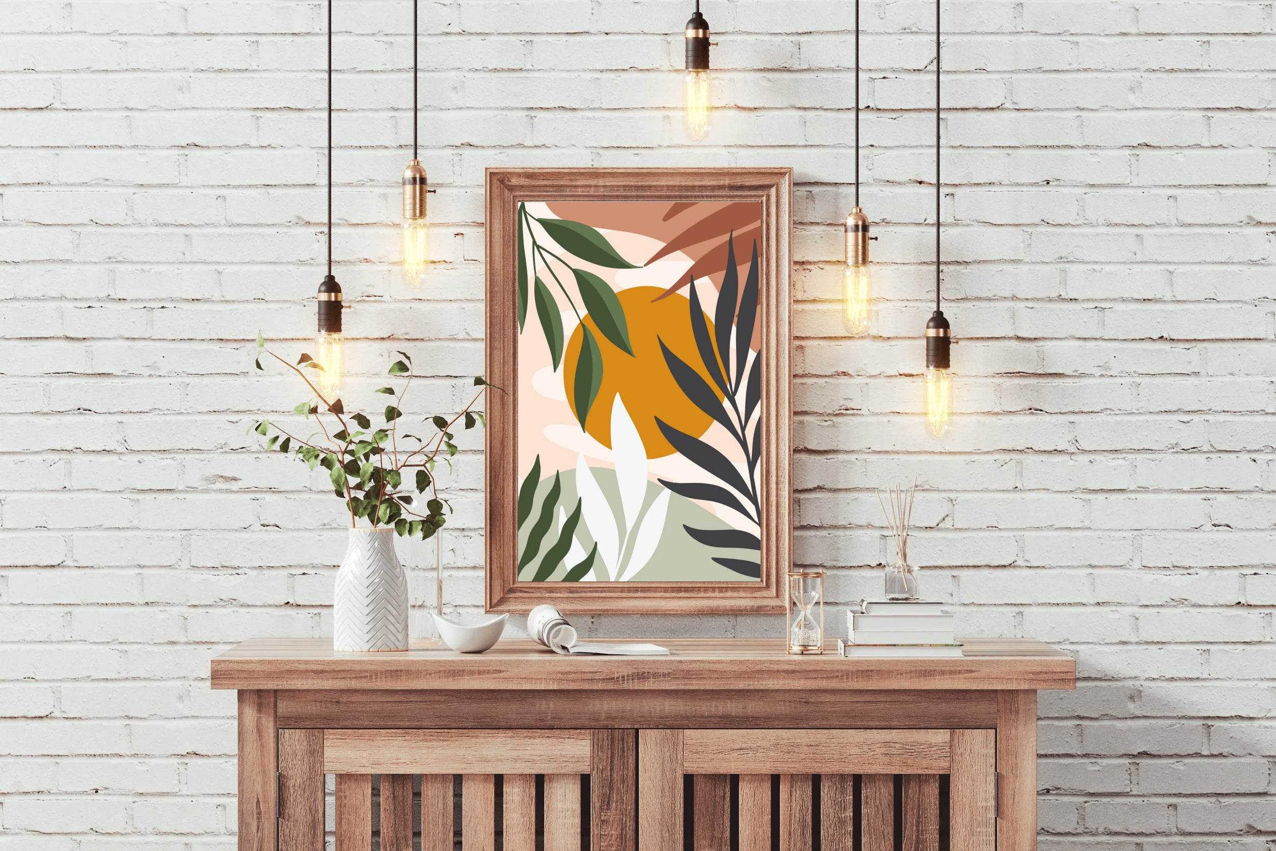 Tropical Leaves with Lush Foliage ArtWork - beink online art store