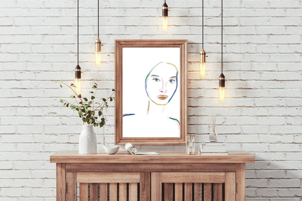 The Woman Pale Face Wall Art - beink online art store