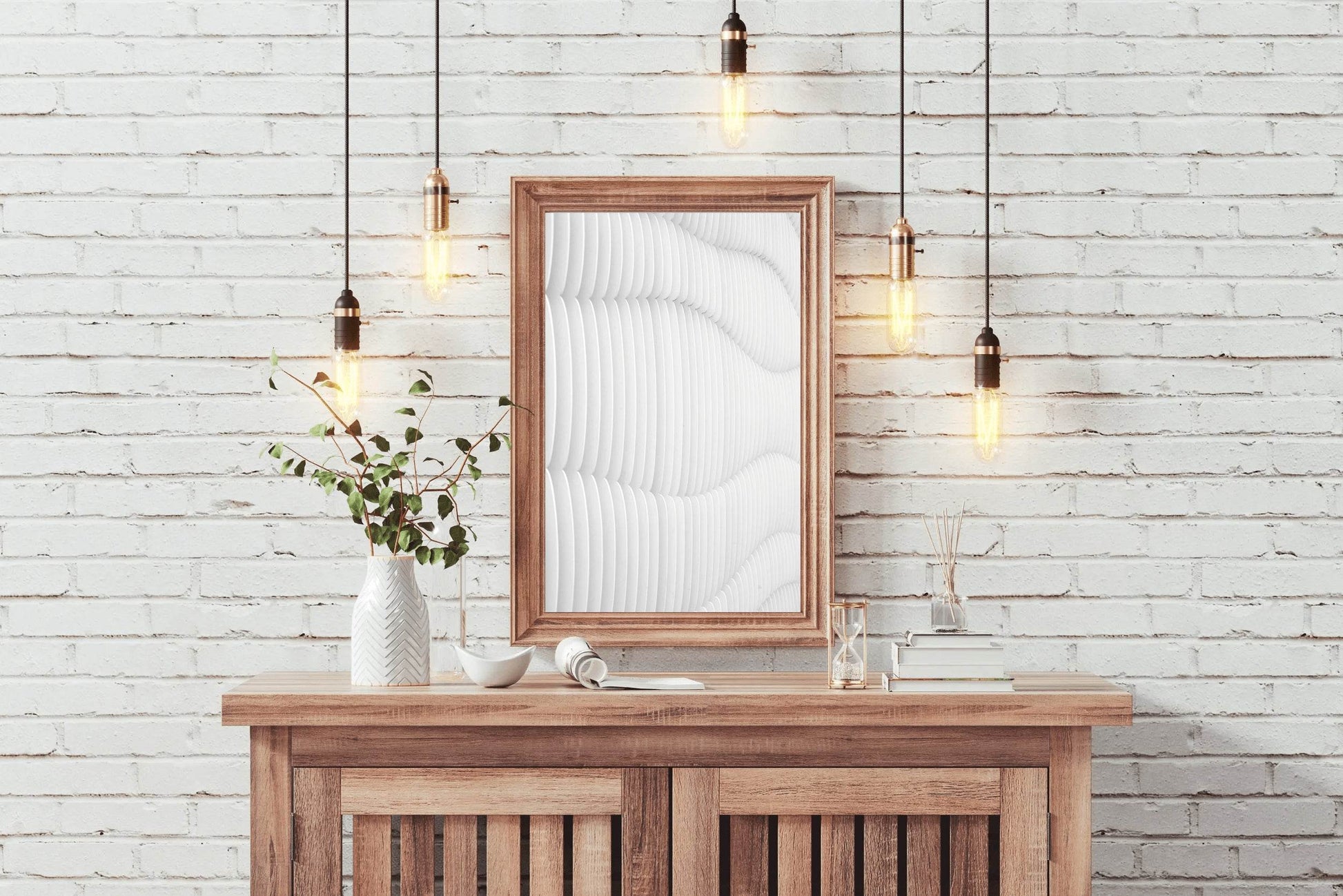 White Texture Flow Abstract Wall Art - beink online art store
