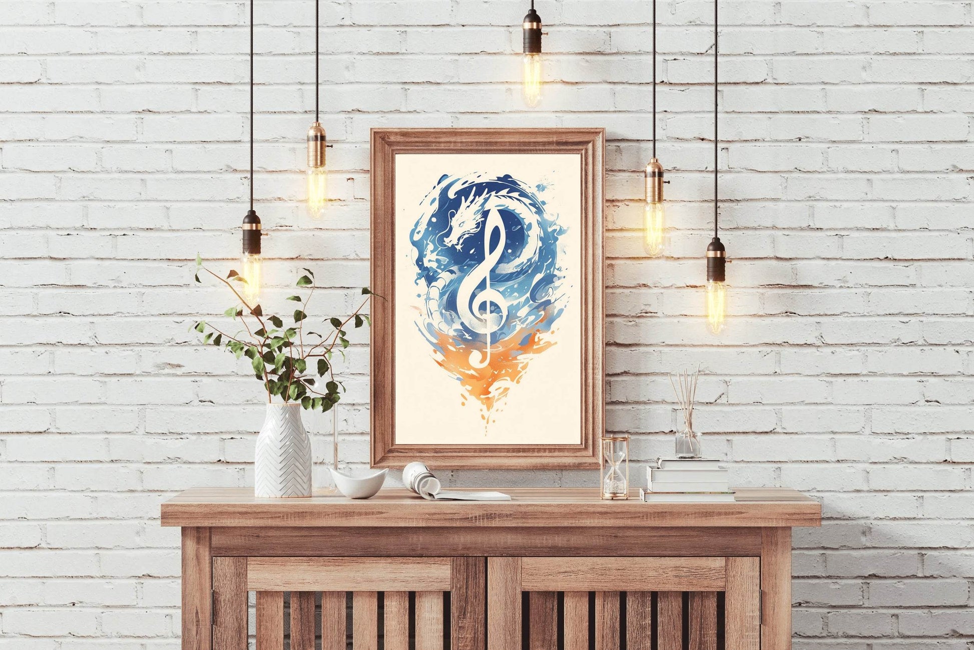 Dragon Sheet Music Wall Art - beink online art store