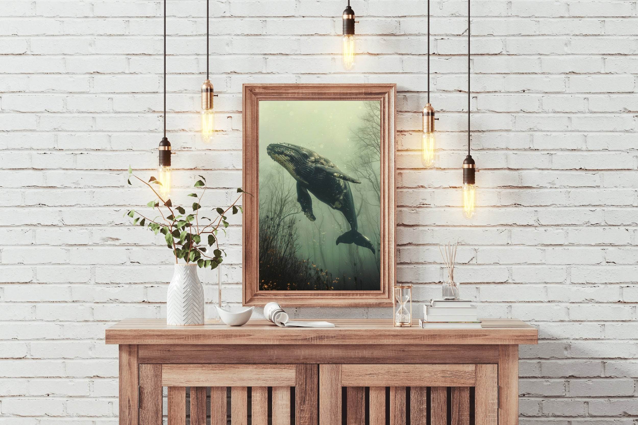 Humpback Whale Animal Wall Art - beink online art store