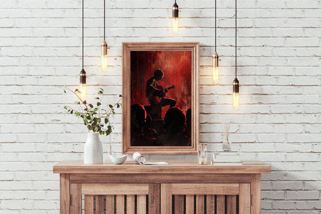 Live Music Performance With Guitar Wall Art - beink online art store