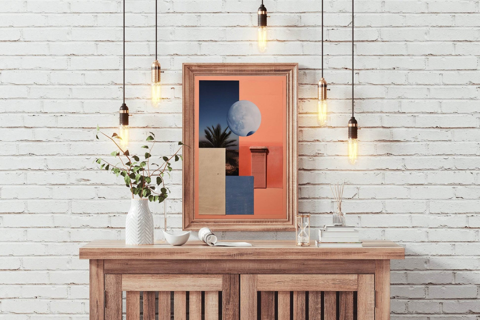 Creative 3D Moon Abstract Wall Art - beink online art store