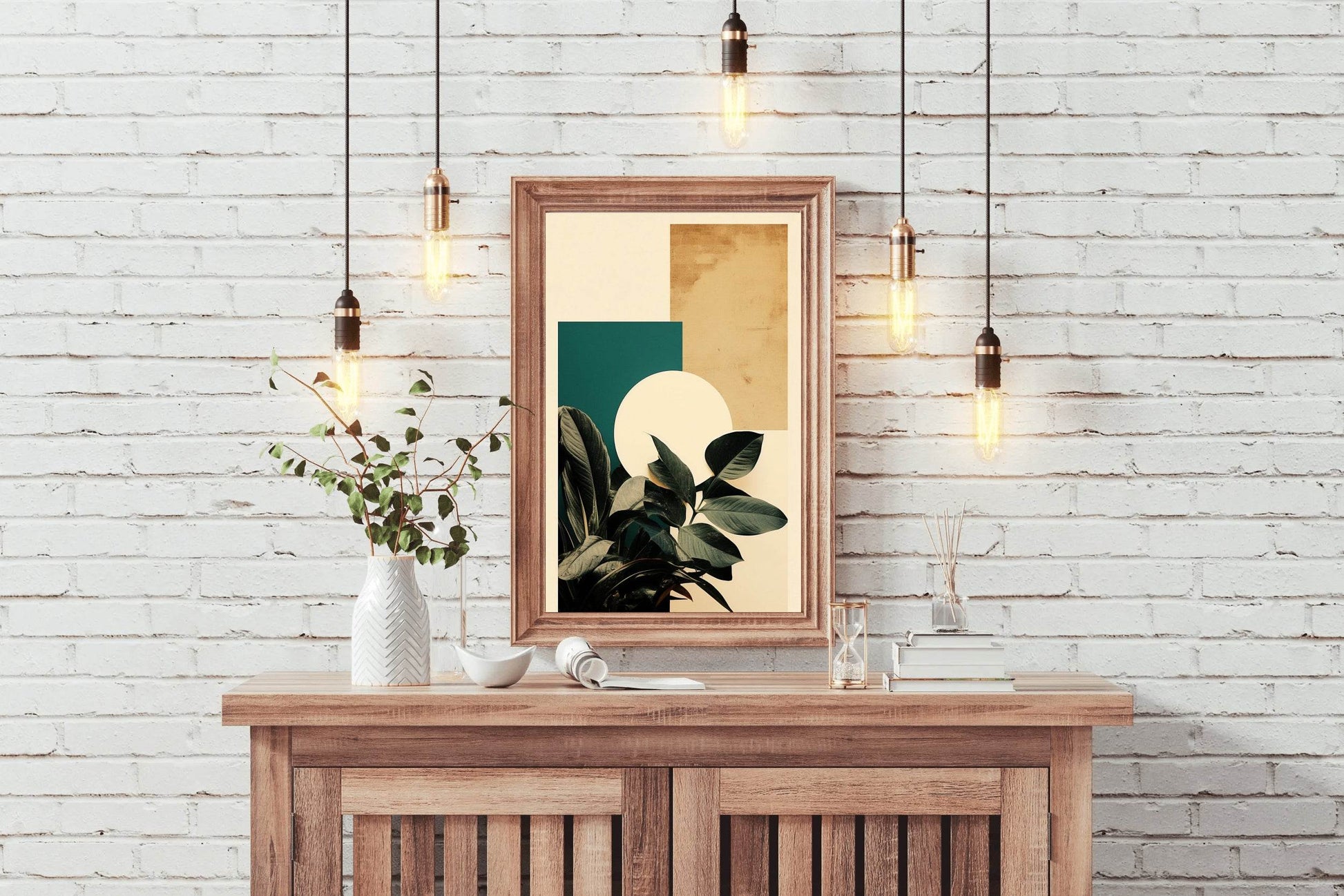 Modern Leaves Abstract Wall Art - beink online art store