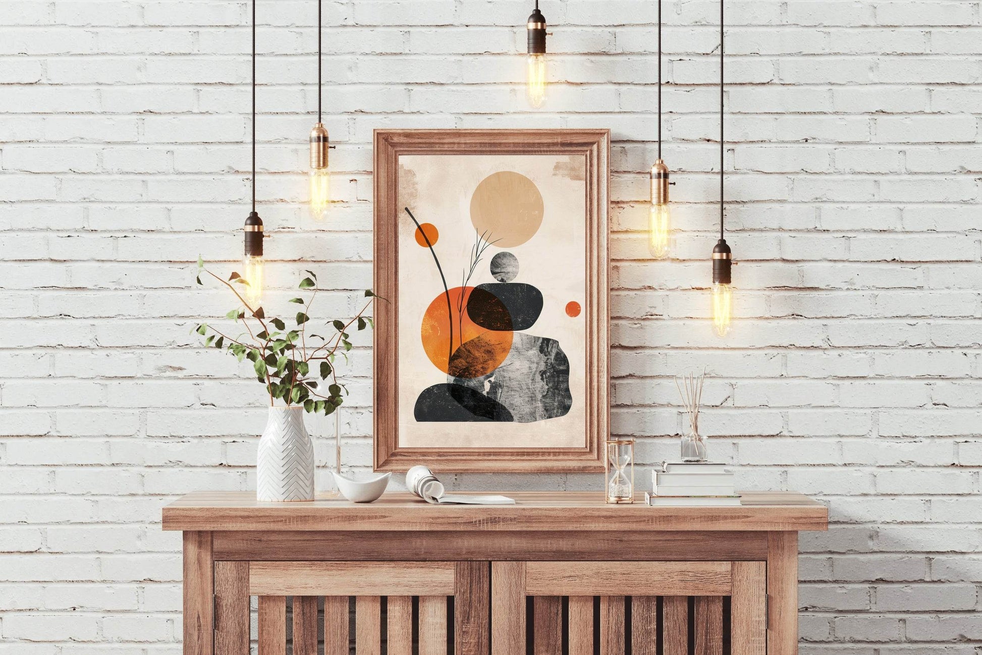 Boho Shapes Abstract Wall Art - beink online art store