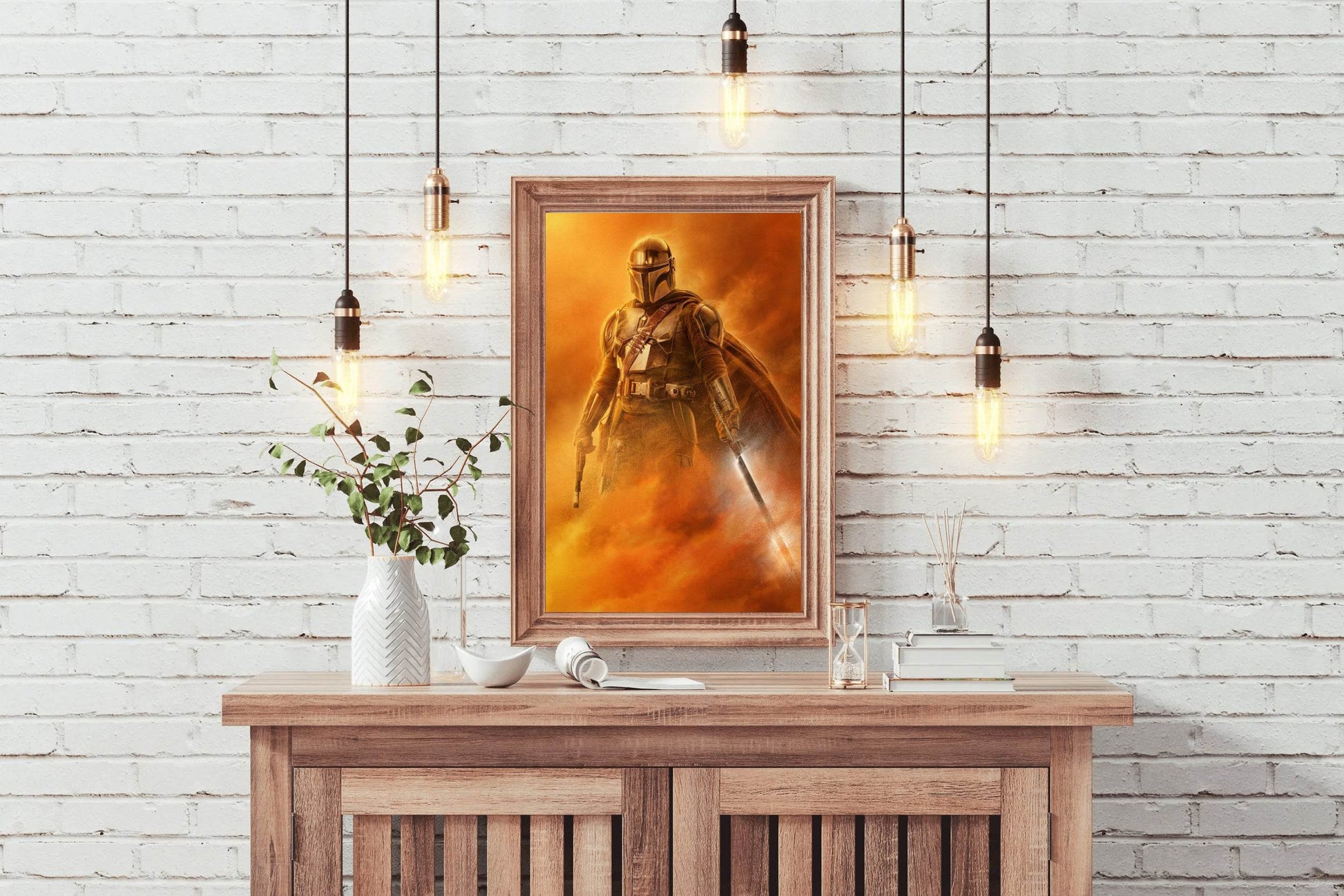 STAR WARS Mandalorian in Sand Storm Wall Art - beink online art store