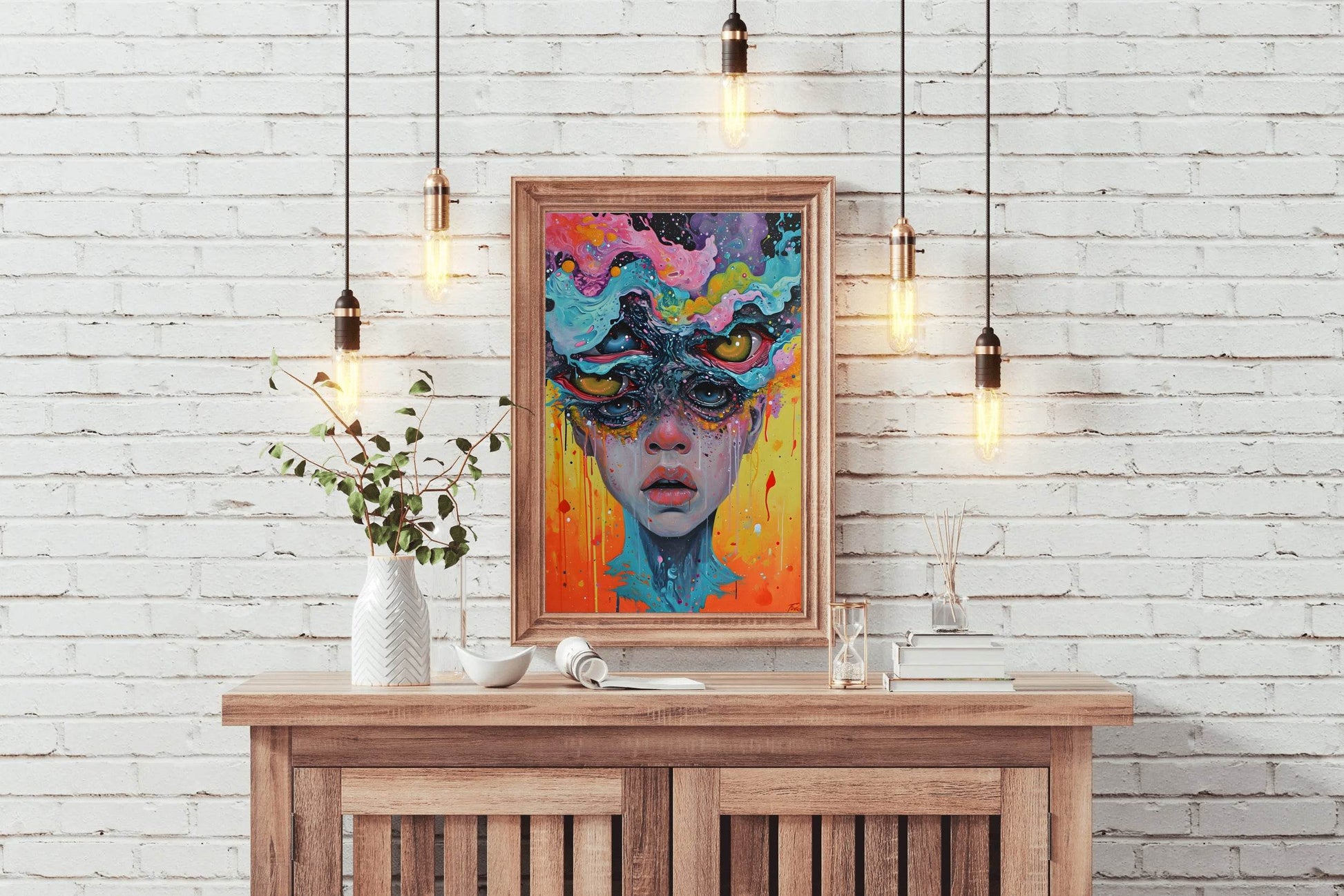 A Colorful Painting of a Woman - beink online art store