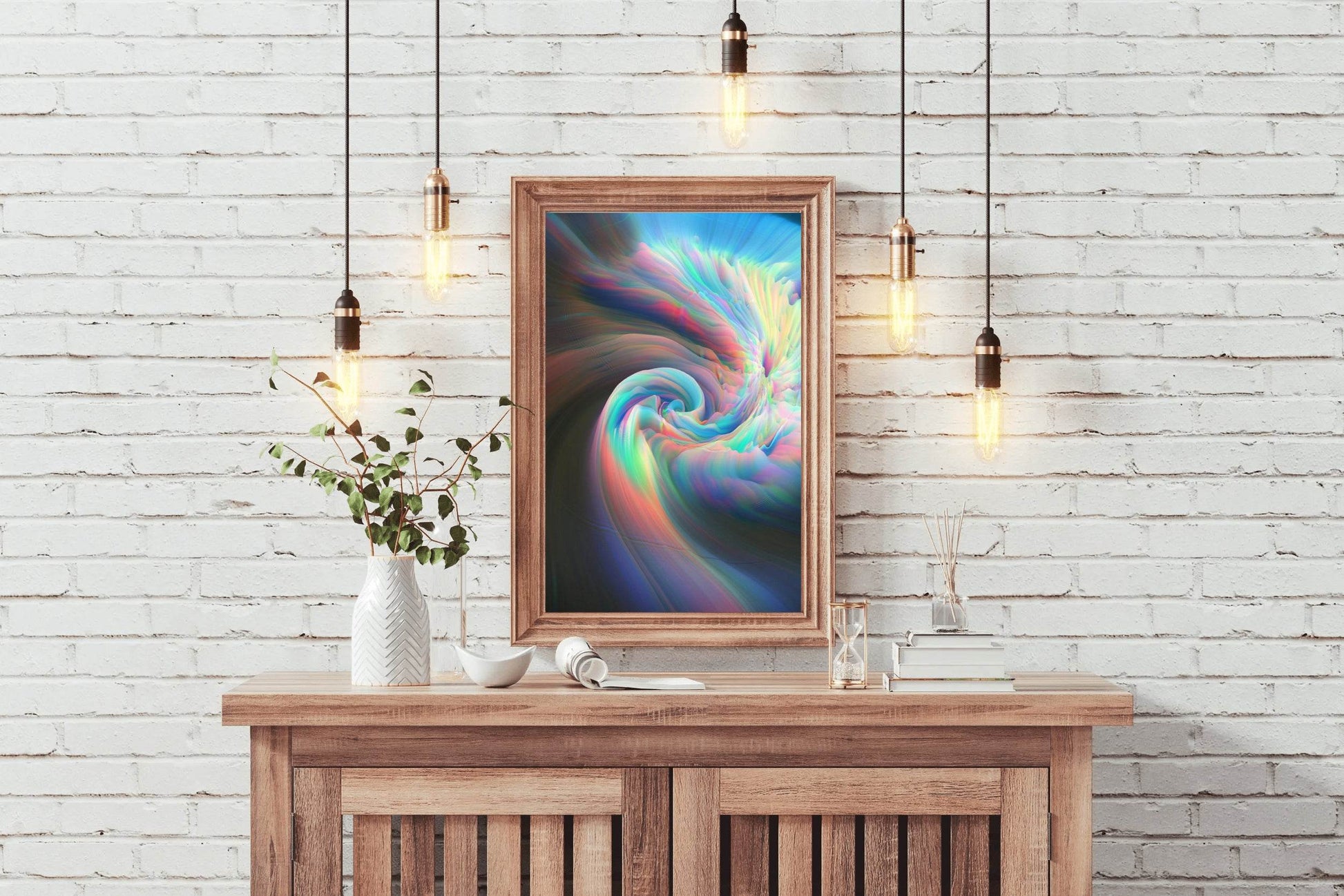 Colorful Ring Wallpaper Abstract Wall Art - beink online art store