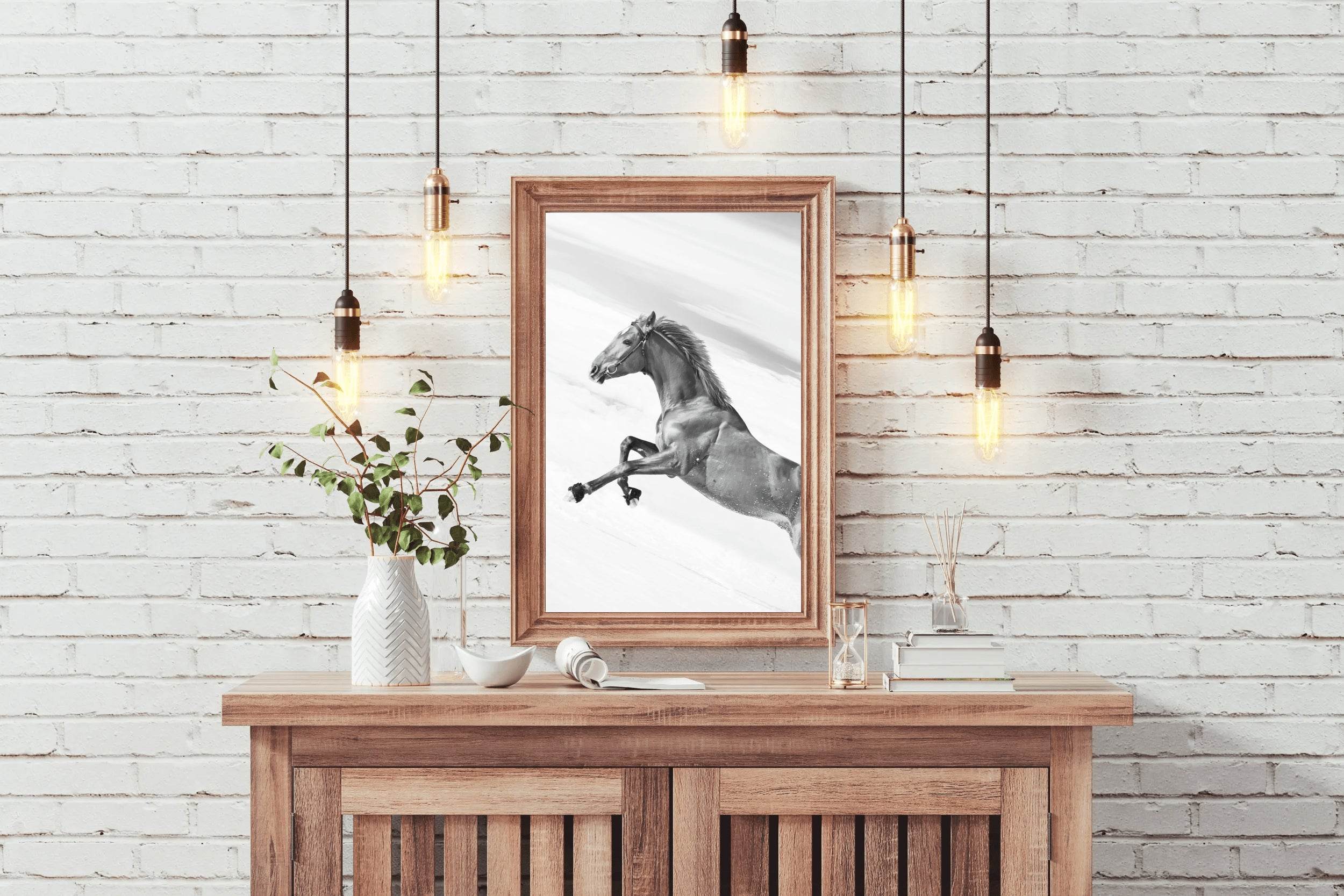 Sorrel Horse Black & White Wall Art - beink online art store