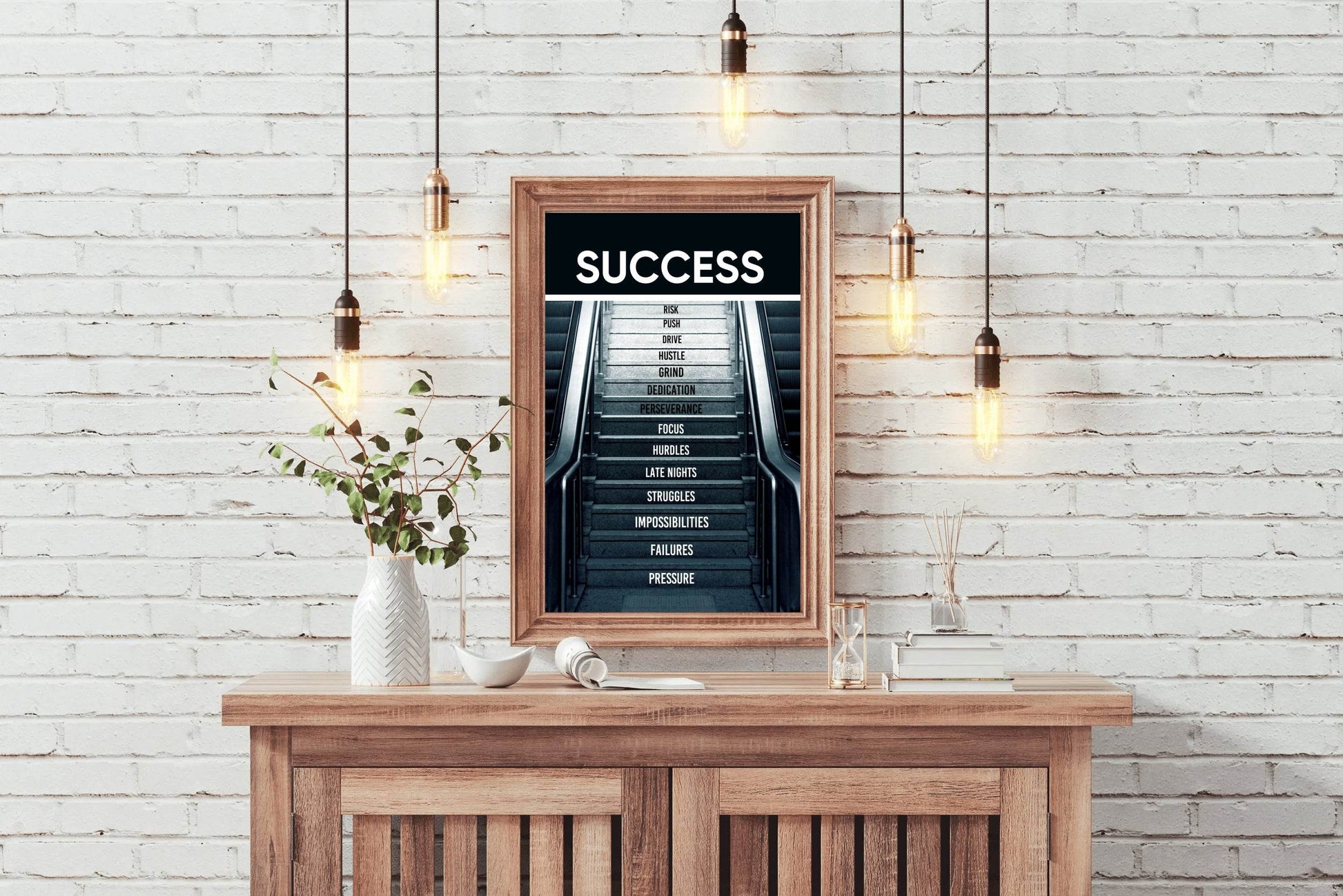 Success Path Motivational Quote Wall Art - beink online art store