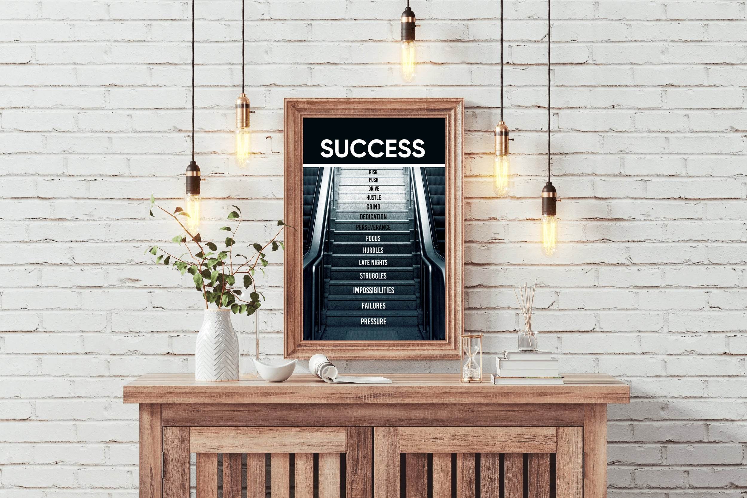 Success Path Motivational Quote Wall Art - beink online art store