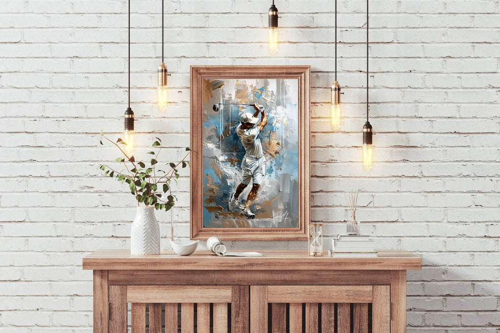 Master Flame Sports Aesthetic Wall Art Poster for Living Room, Home & Wall Decor Golf - beink online art store