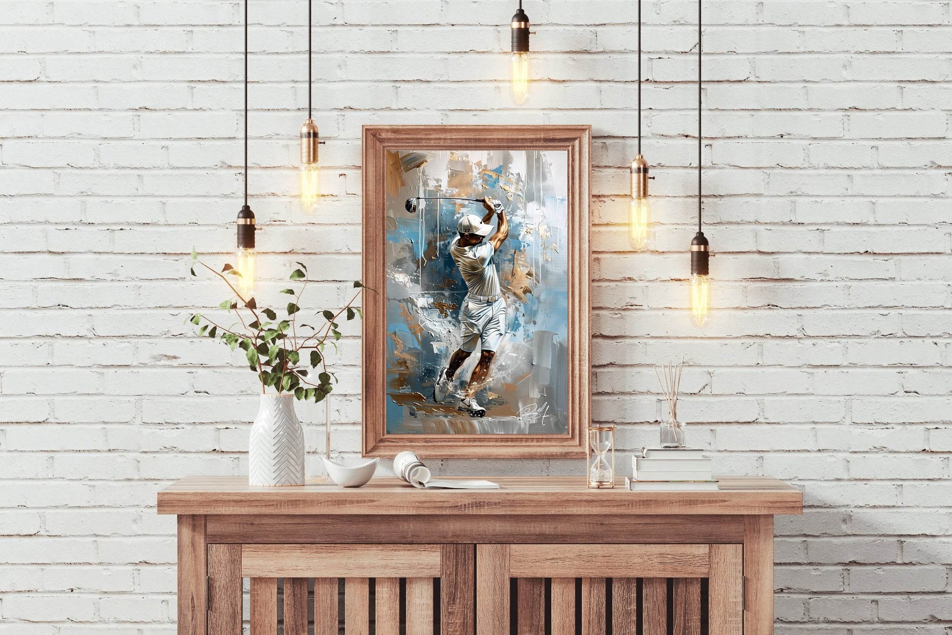 Master Flame Sports Aesthetic Wall Art Poster for Living Room, Home & Wall Decor Golf - beink online art store