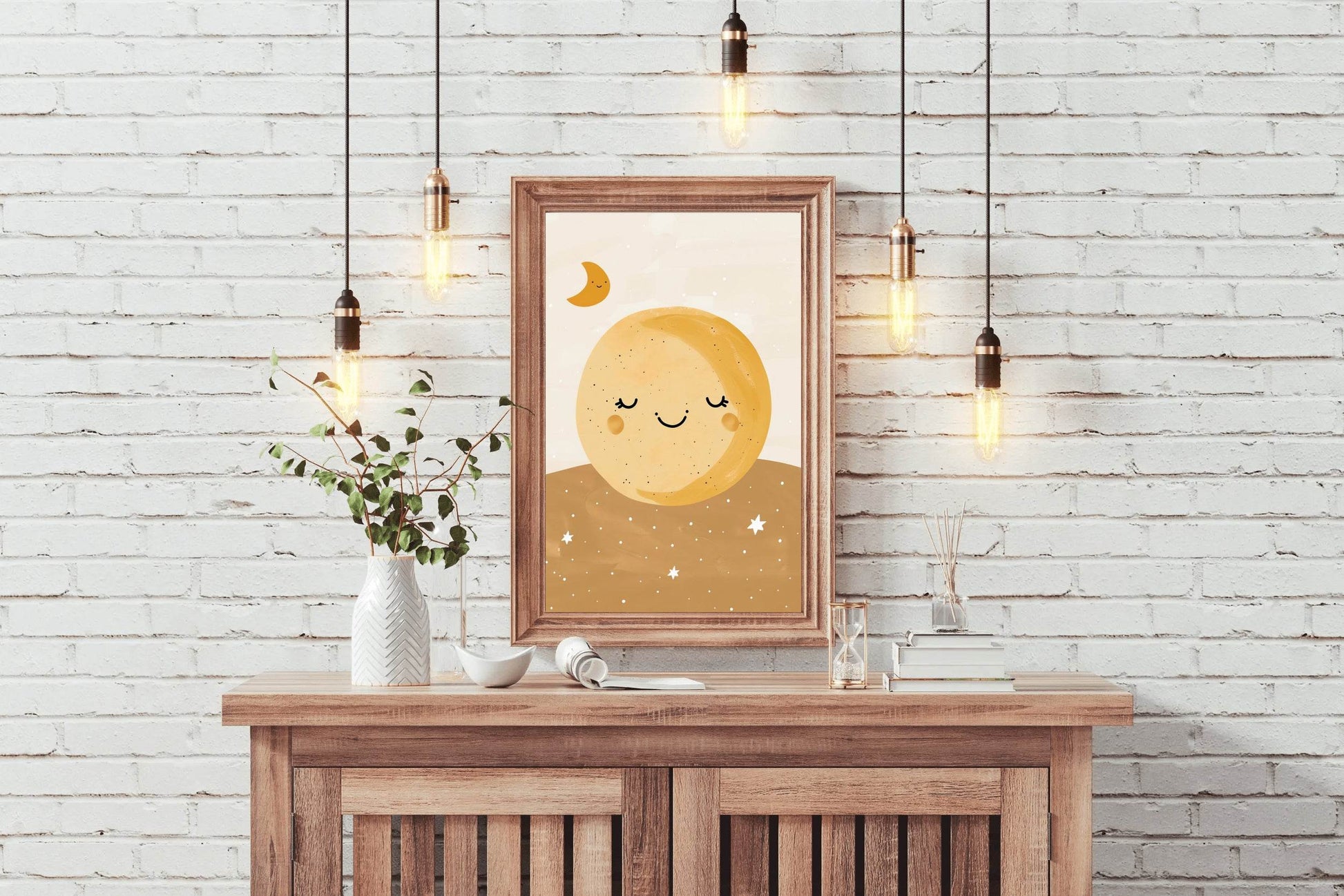 Illustration of Sleeping Cartoonish Sun - beink online art store