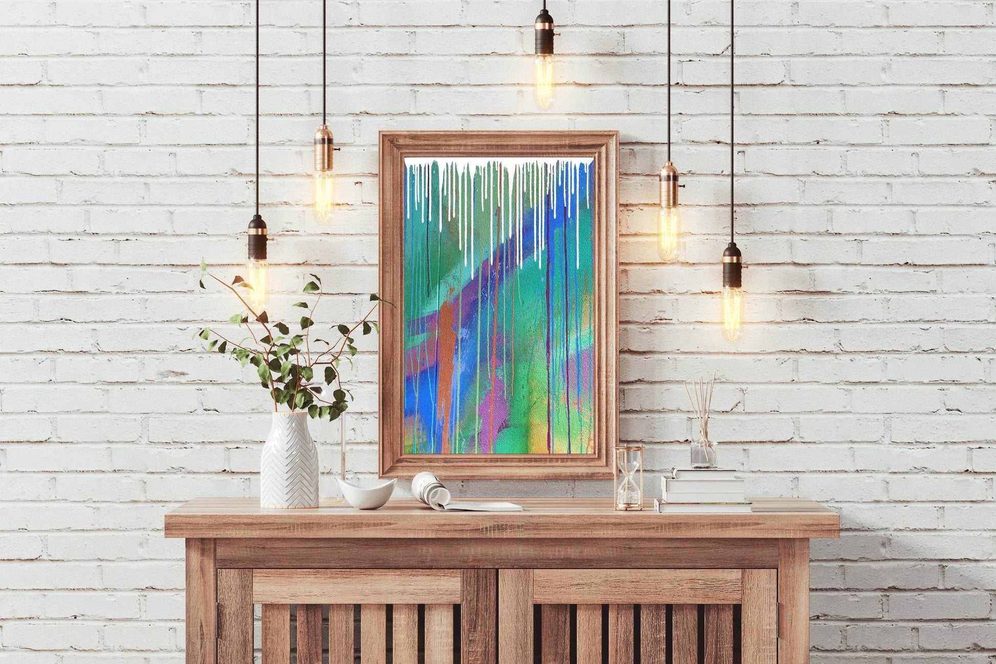 Driping Paint - Dynamic Color Play Wall Art - beink online art store