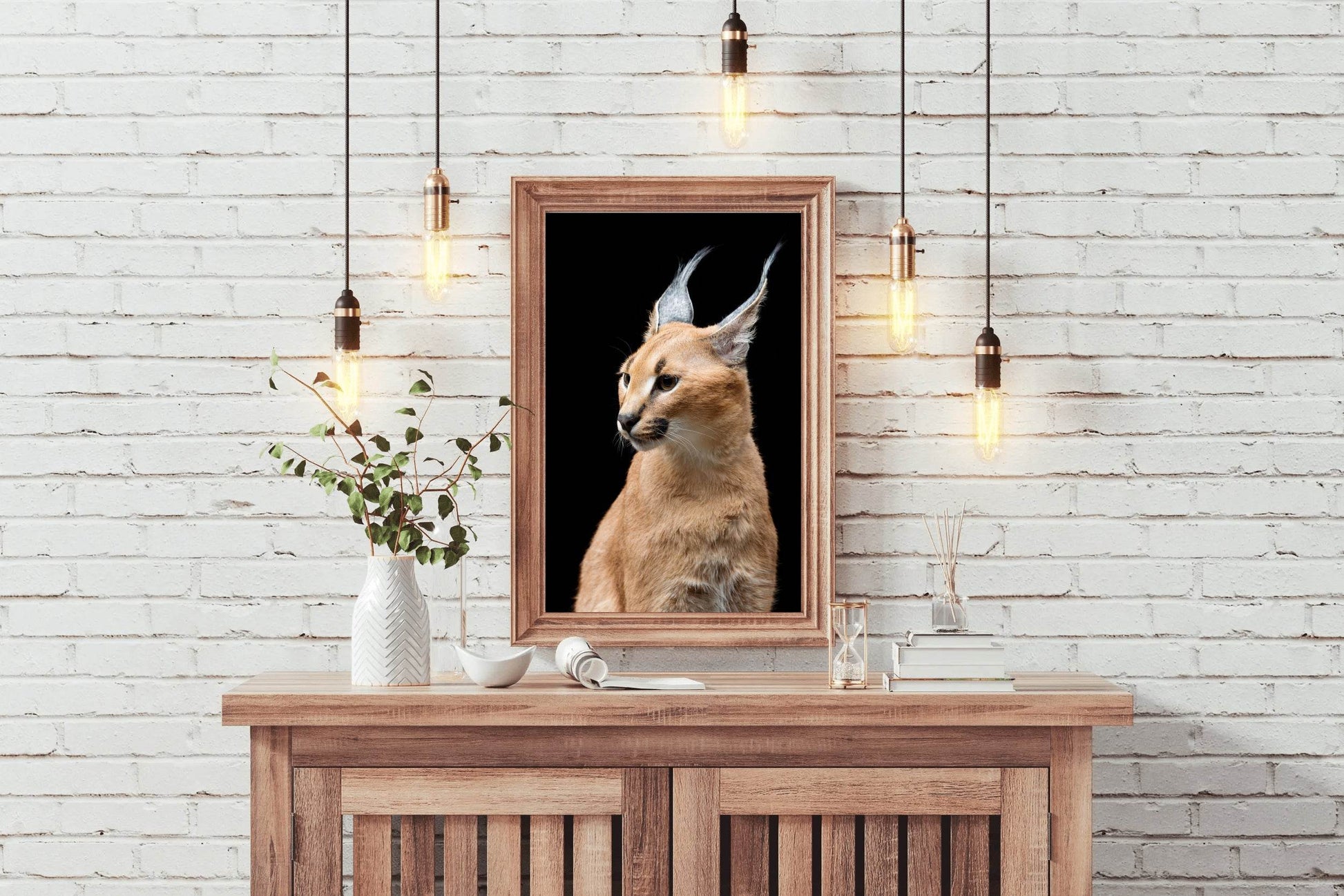 Wild Cart Caracal Face Wall Art - beink online art store