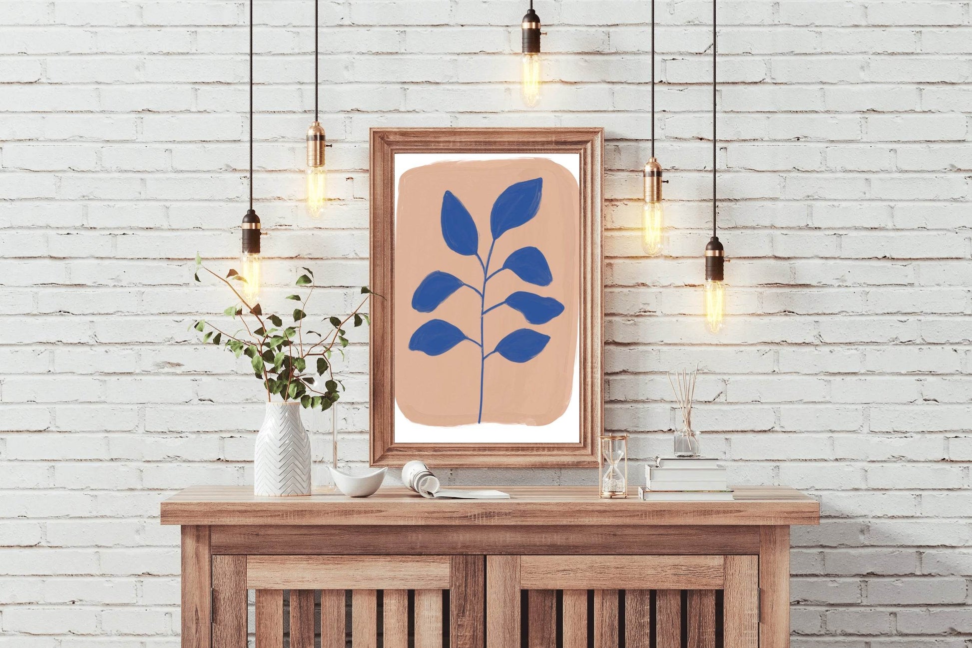 Plant With Blue Leaves Wall Art - beink online art store