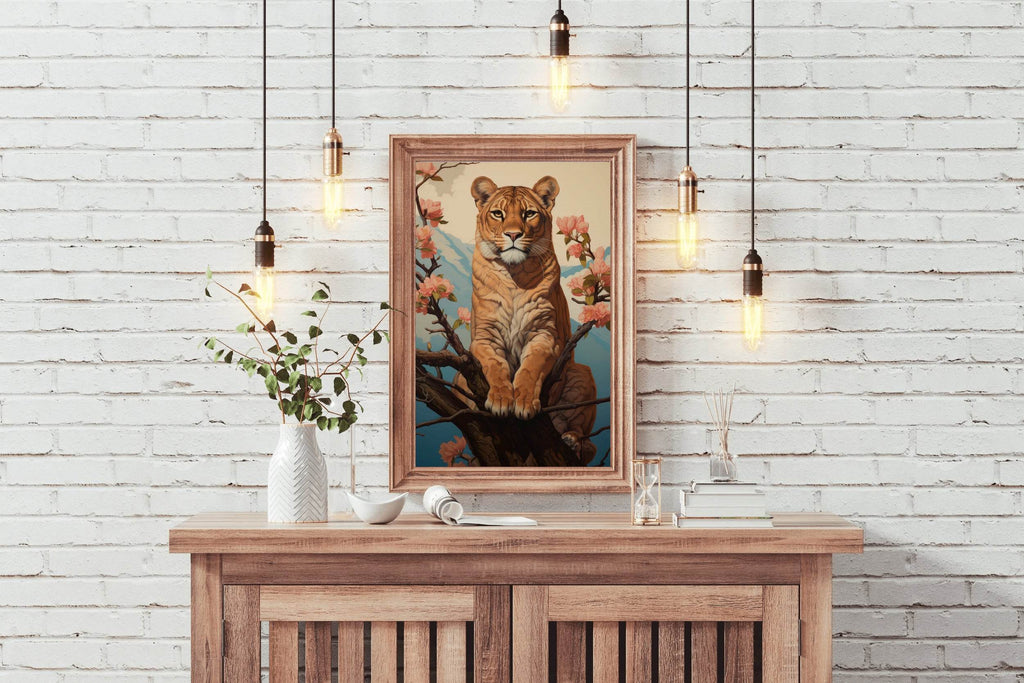 Painting of Lion Animal Wall Art - beink online art store