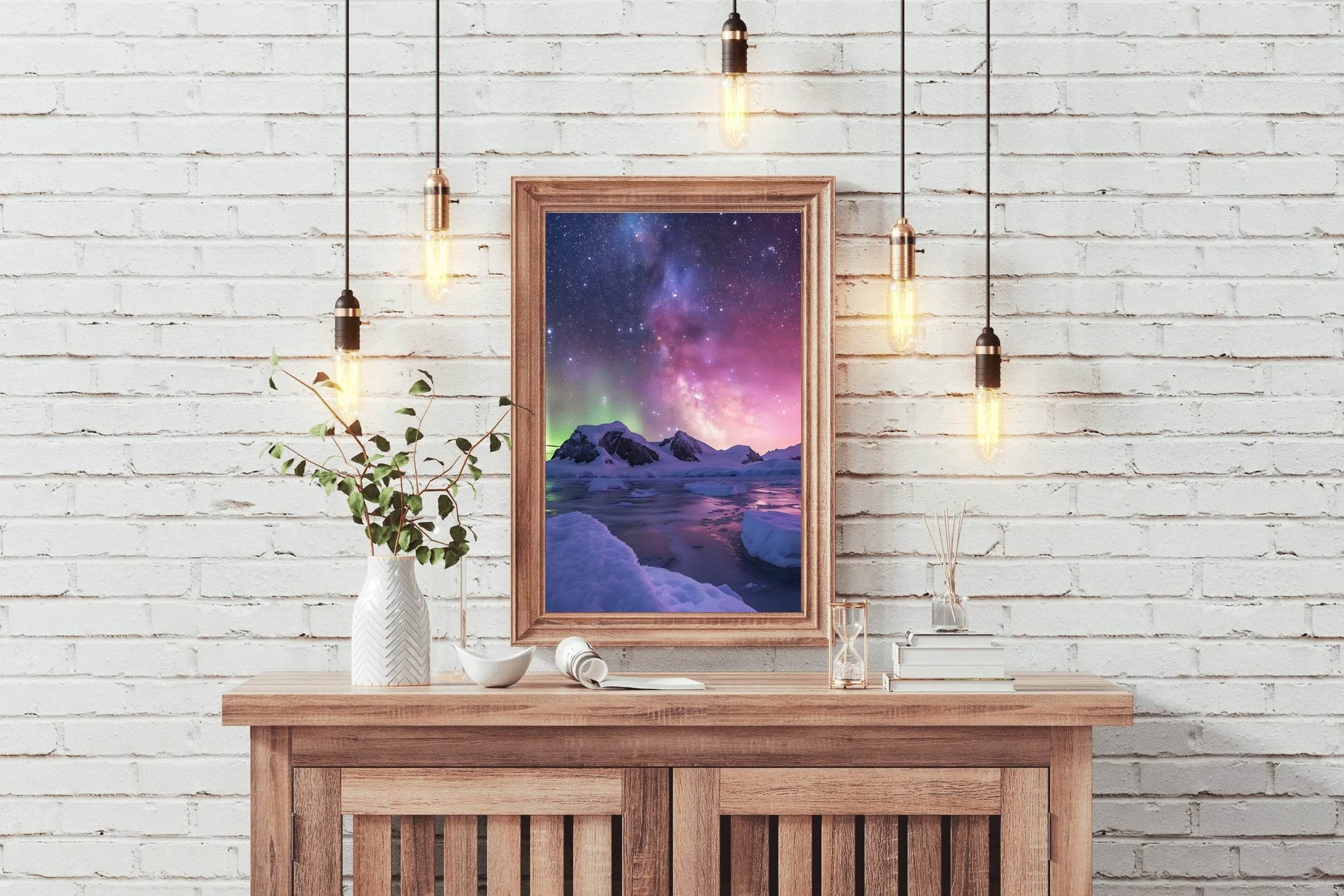 Milky Way and Aurora Australis Wall Art - beink online art store
