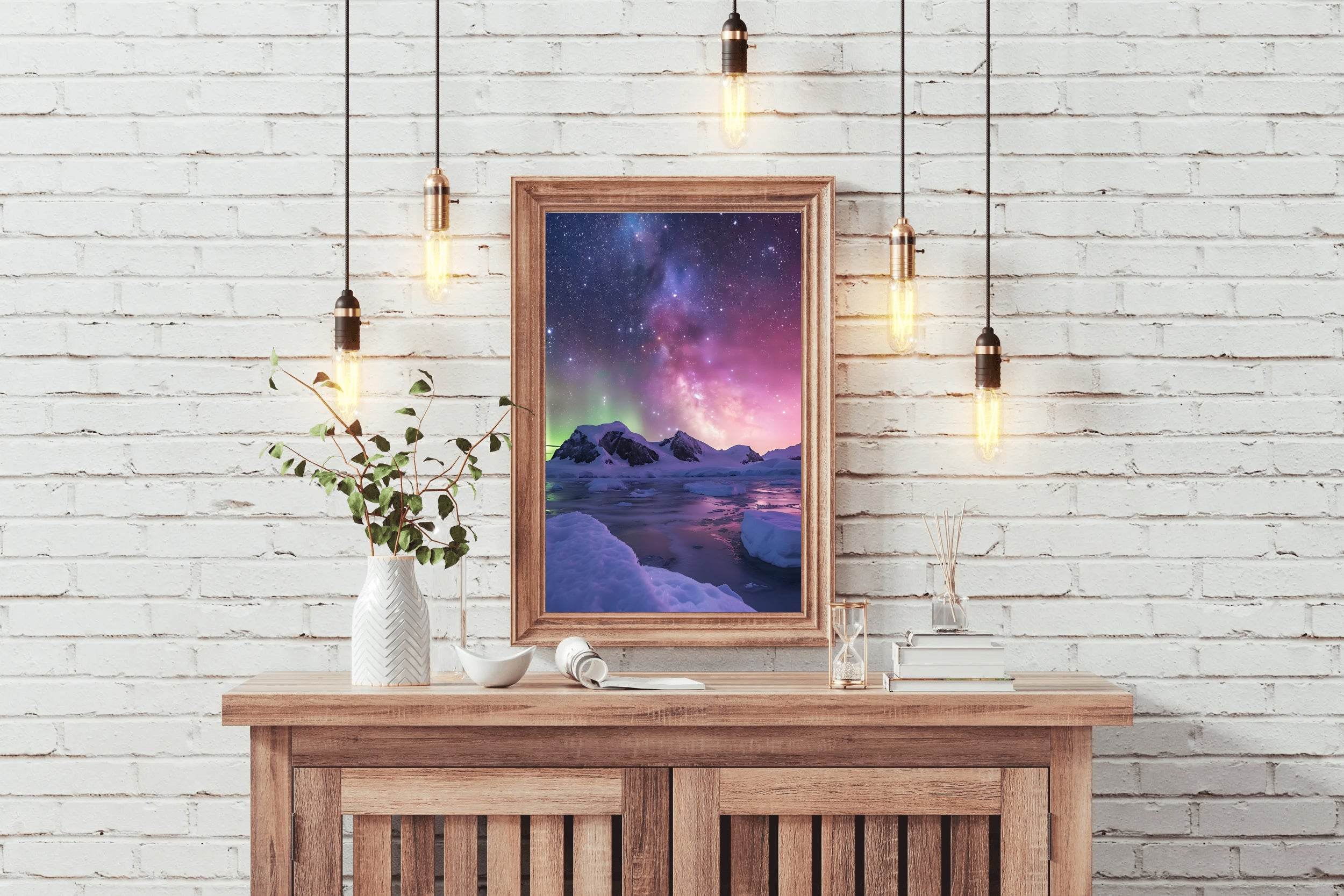 Milky Way and Aurora Australis Wall Art - beink online art store