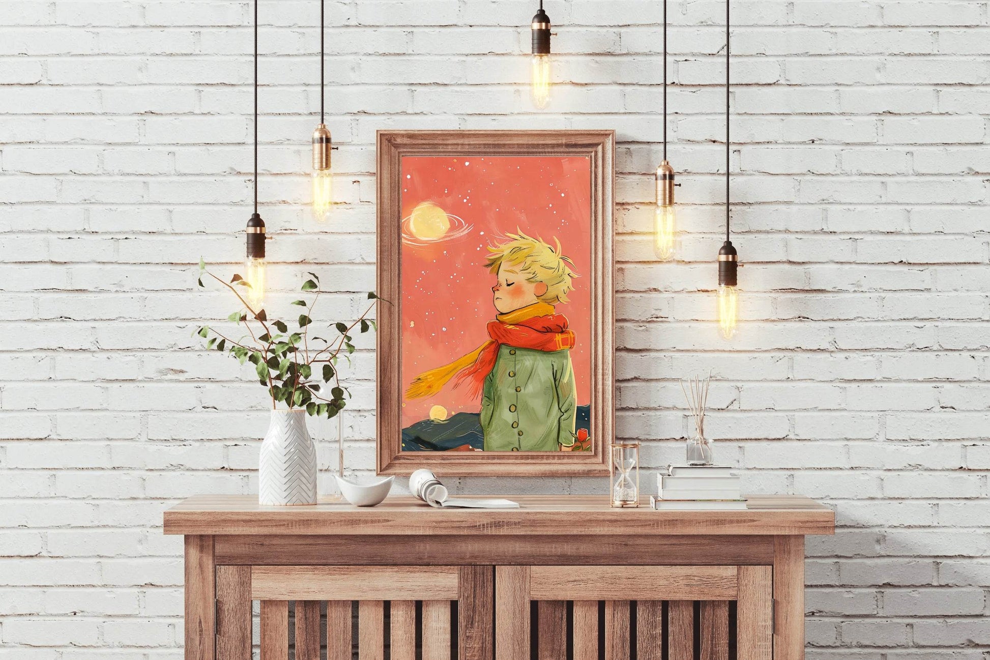 Illustration of Boy in Winter With Sunny Day - beink online art store