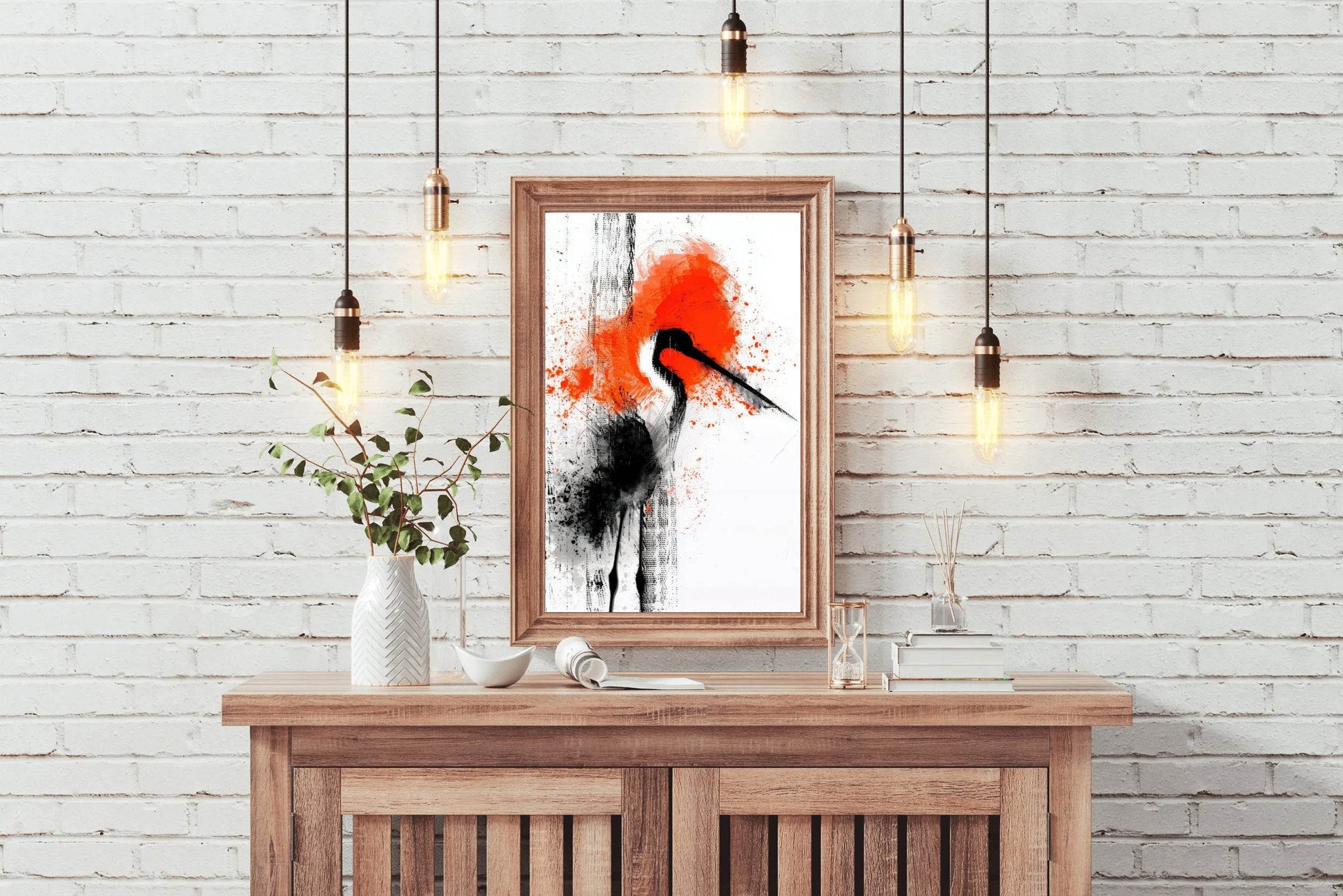 Stork Bird Oil Painting Wall Art - beink online art store