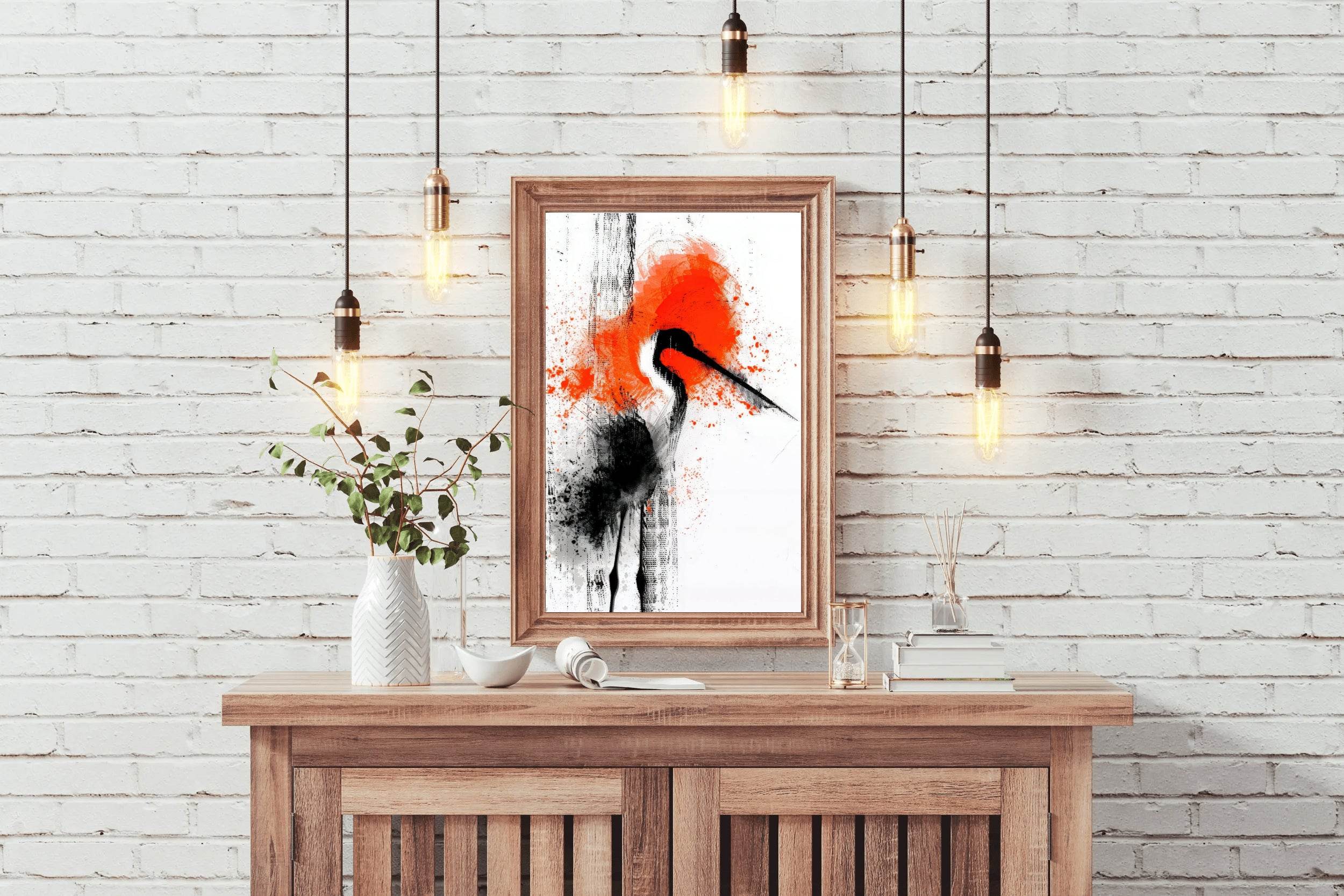 Stork Bird Oil Painting Wall Art - beink online art store