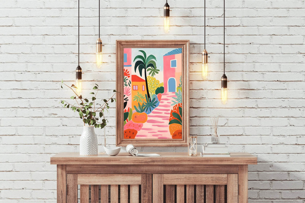 Green Alley Painting Wall Art - beink online art store