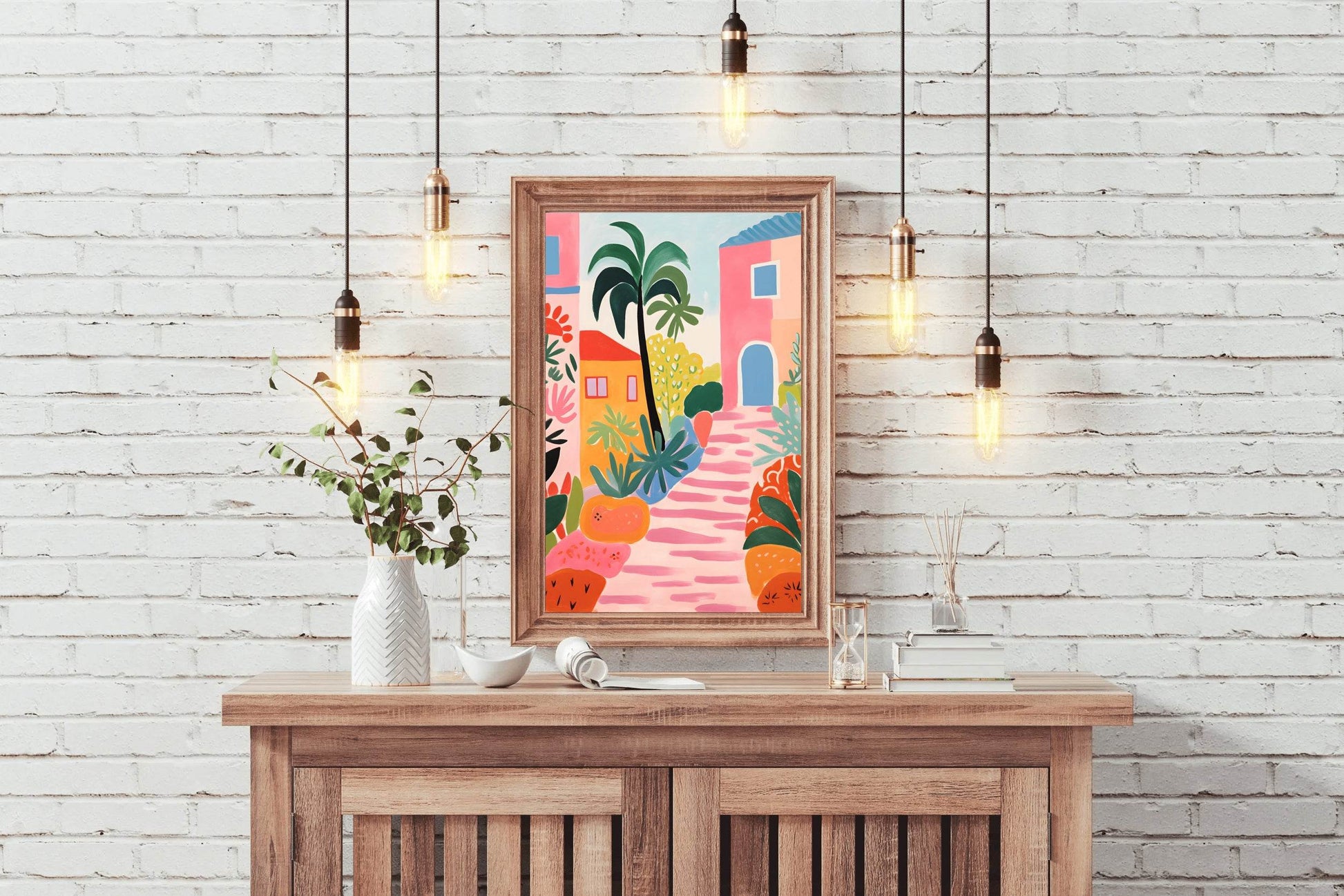 Green Alley Painting Wall Art - beink online art store