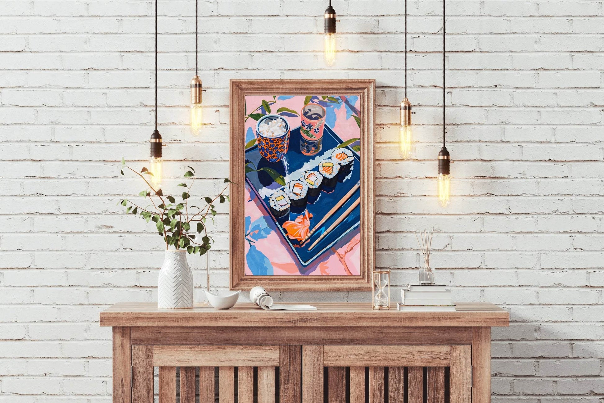 Colorful Sushi Plate Japanese Cuisine Wall Art - beink online art store