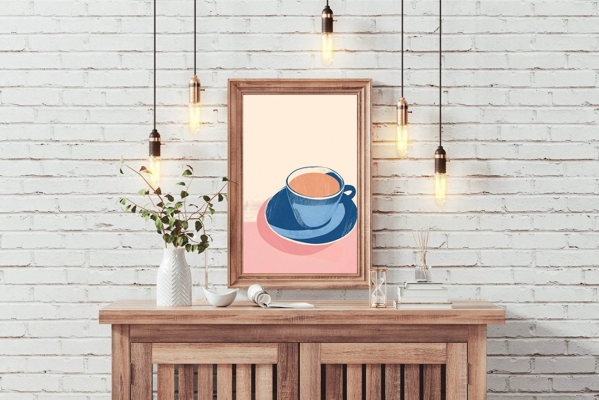 Blue Cup of Tea Wall Art - beink online art store