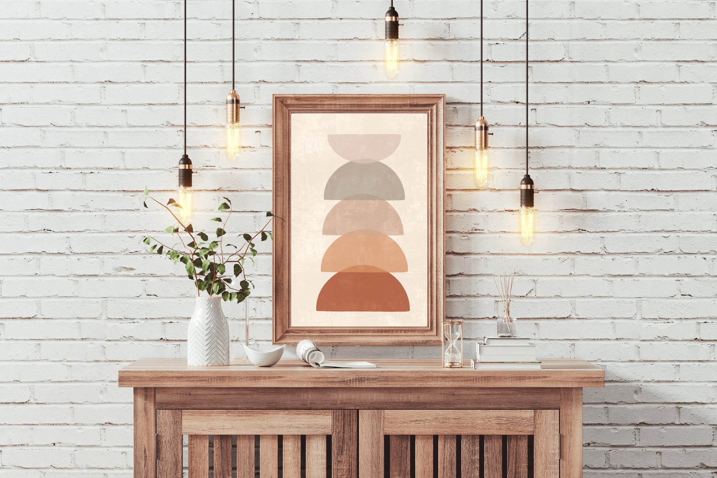 The Balance of Half Circle Stones Wall Art - beink online art store