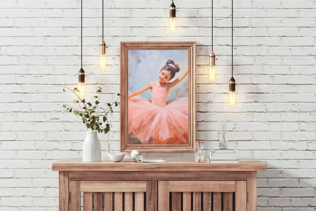 Painting of a Cute Little Ballerina - beink online art store