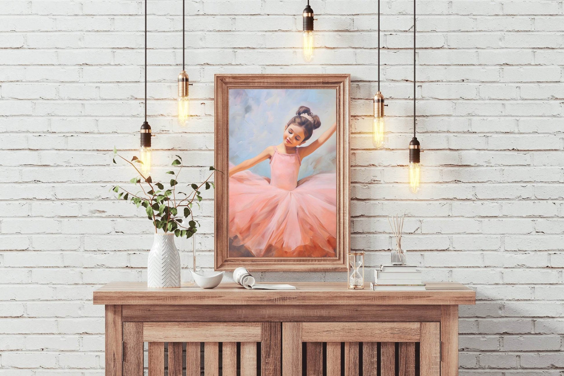 Painting of a Cute Little Ballerina - beink online art store