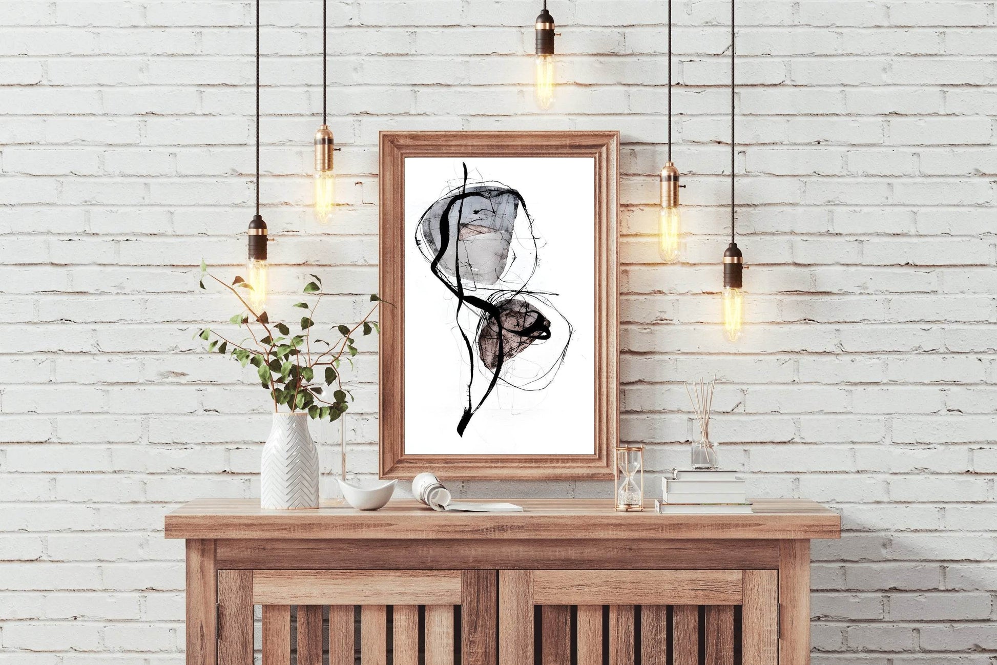 Ink and Watercolor Modern Wall Art - beink online art store