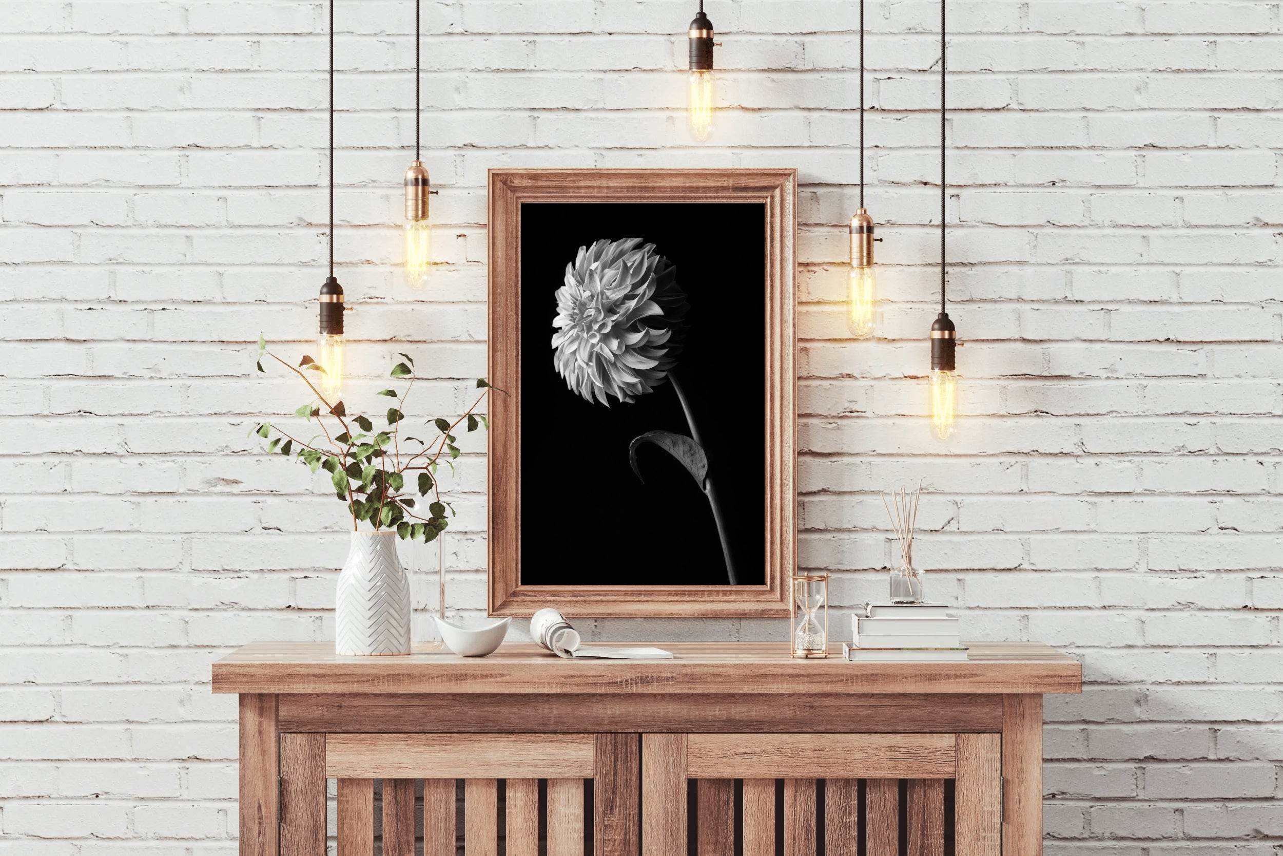 Dahlia Black & White Wall Art - beink online art store