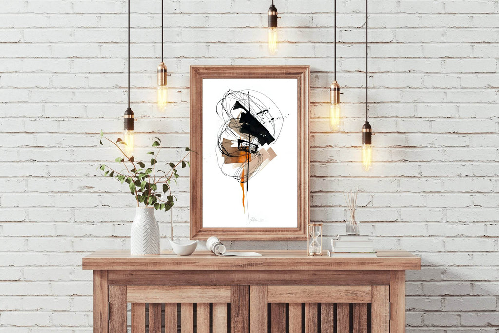Ink Explosion Face Shape Modern Art - beink online art store