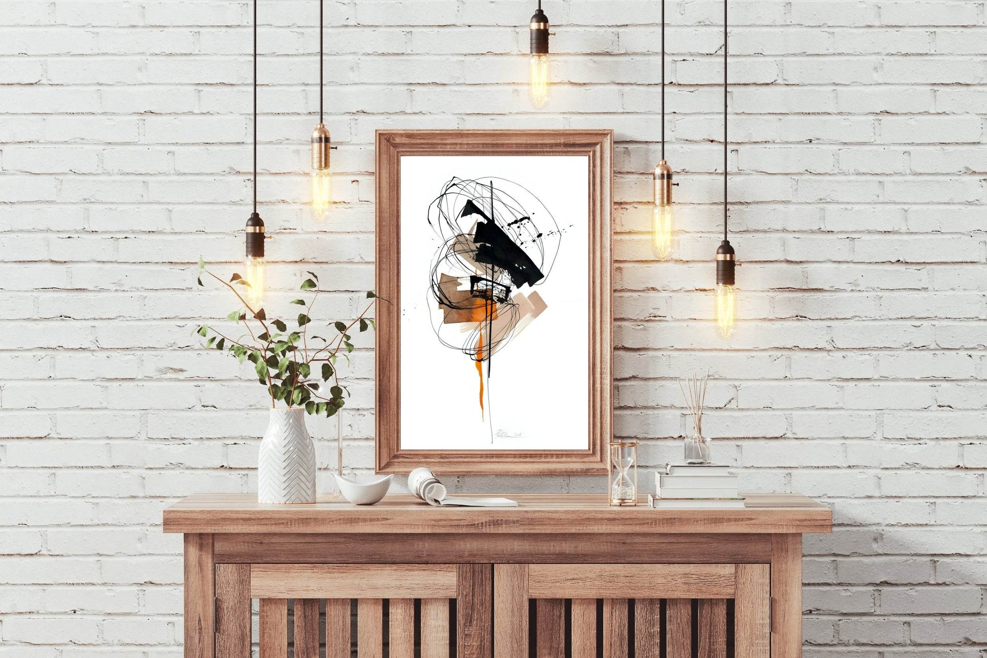 Ink Explosion Face Shape Modern Art - beink online art store
