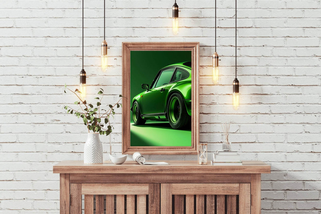 Porsche Carrera Coupe Green Wall Art - beink online art store