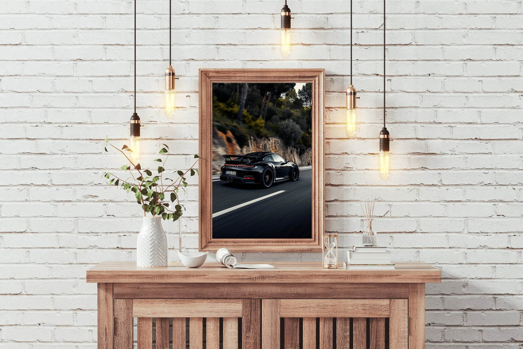 Porsche 911 Carrera Black Wall Art - beink online art store