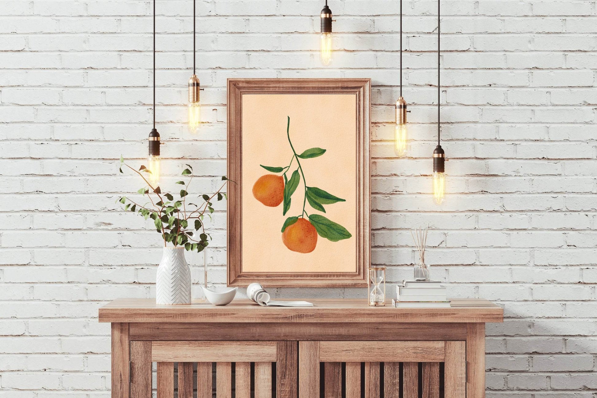 Fruit Tree Branch With Oranges Wall Art - beink online art store