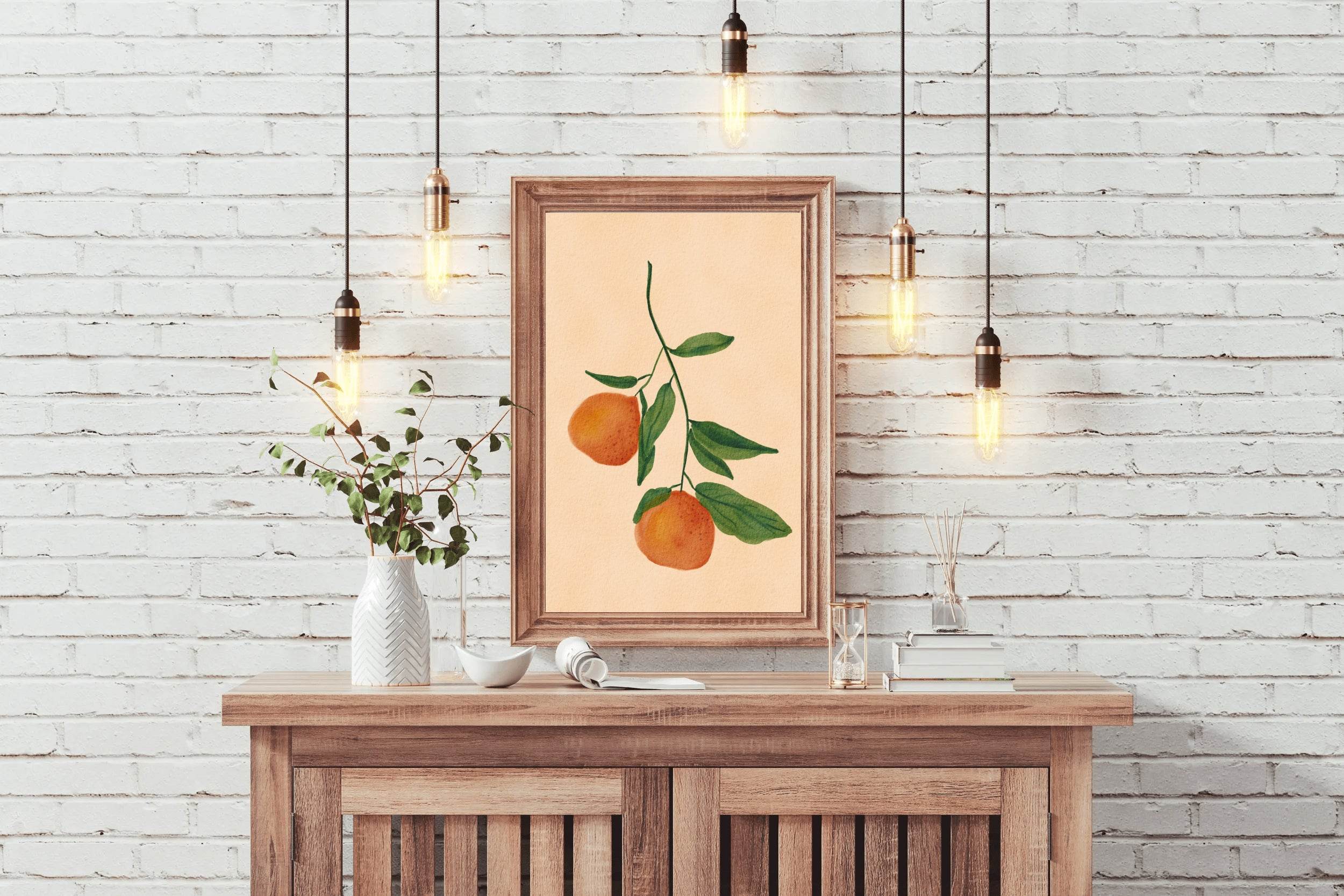 Fruit Tree Branch With Oranges Wall Art - beink online art store