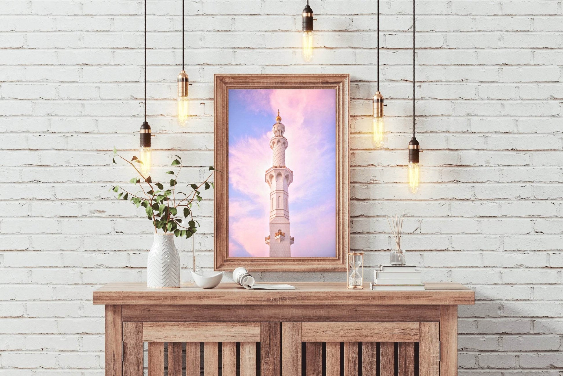Pastel Skies with Minaret Wall Art - beink online art store
