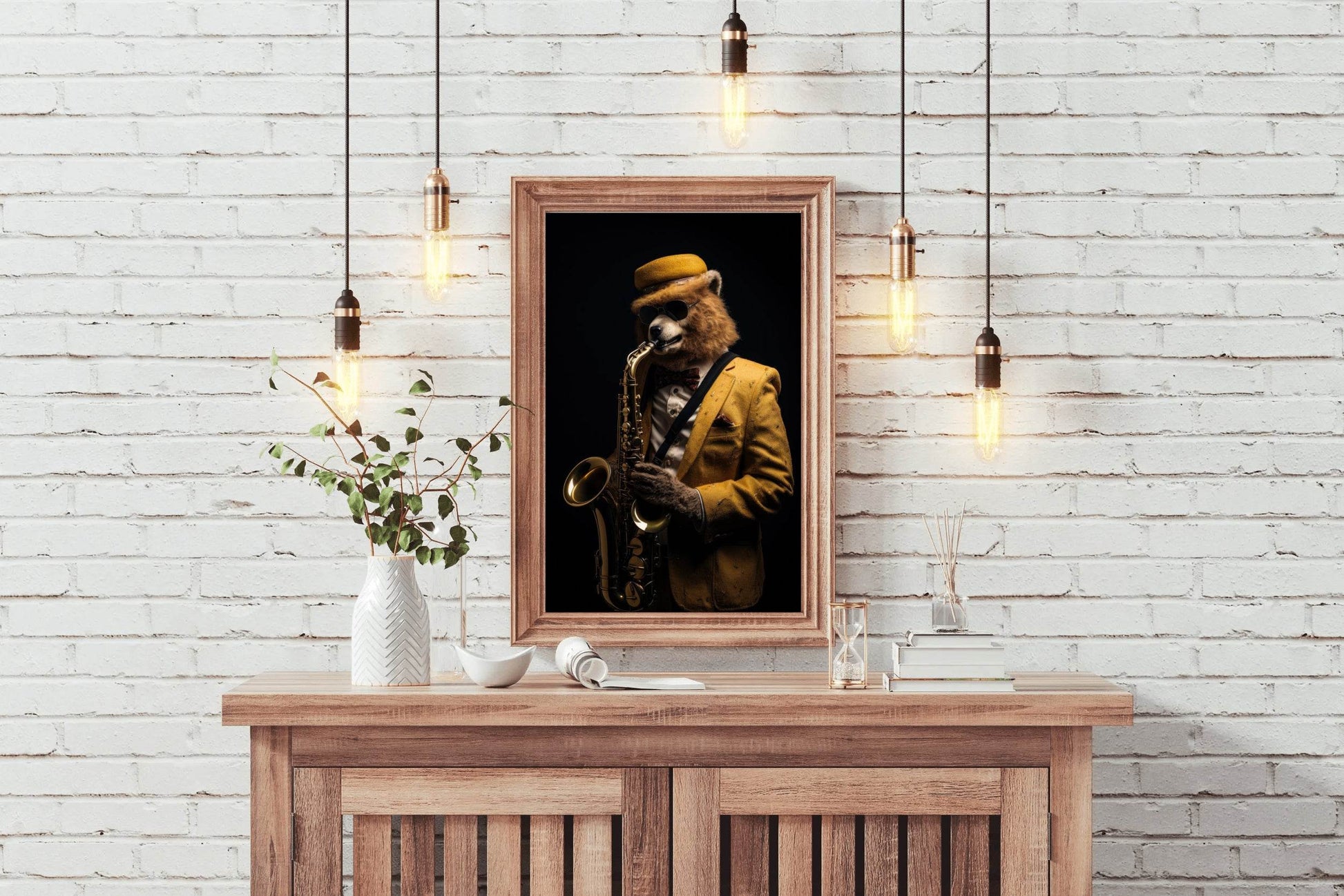 Bear Violinist Wall Art - beink online art store