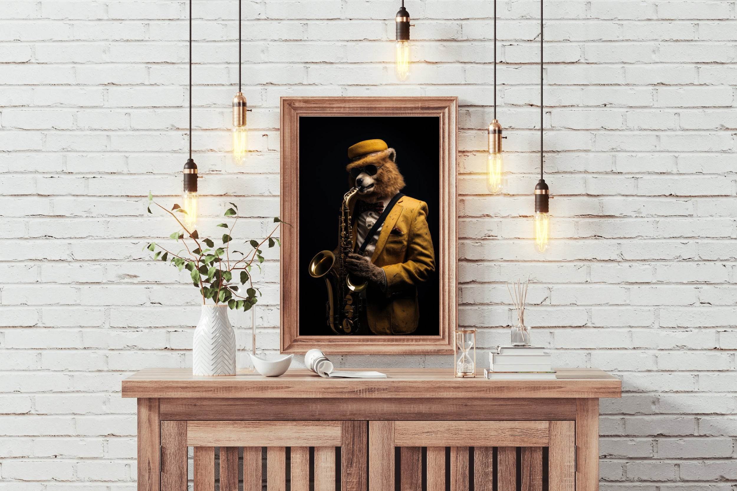 Bear Violinist Wall Art - beink online art store