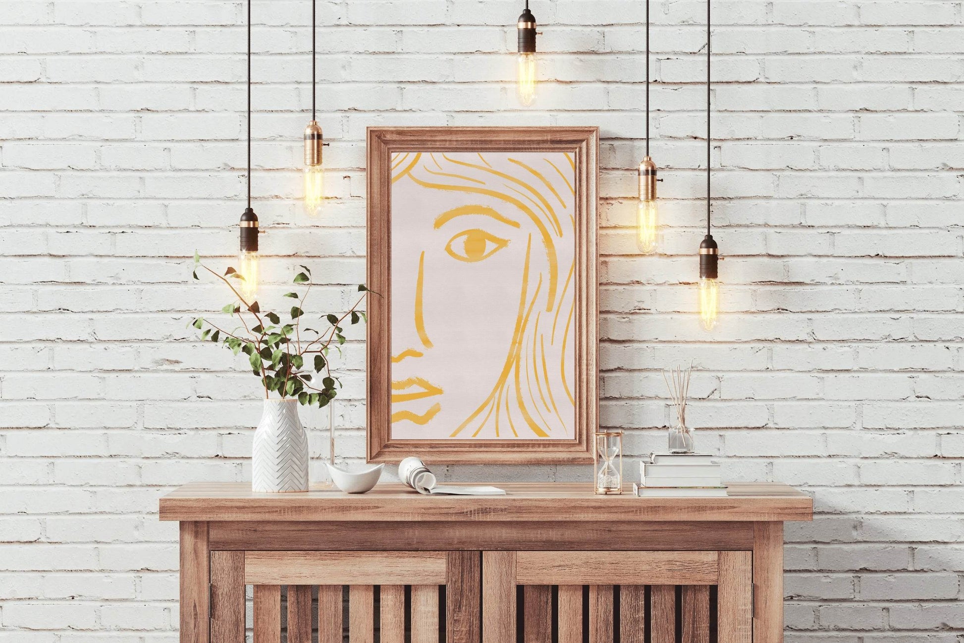 Half Face of A Woman Wall Art - beink online art store