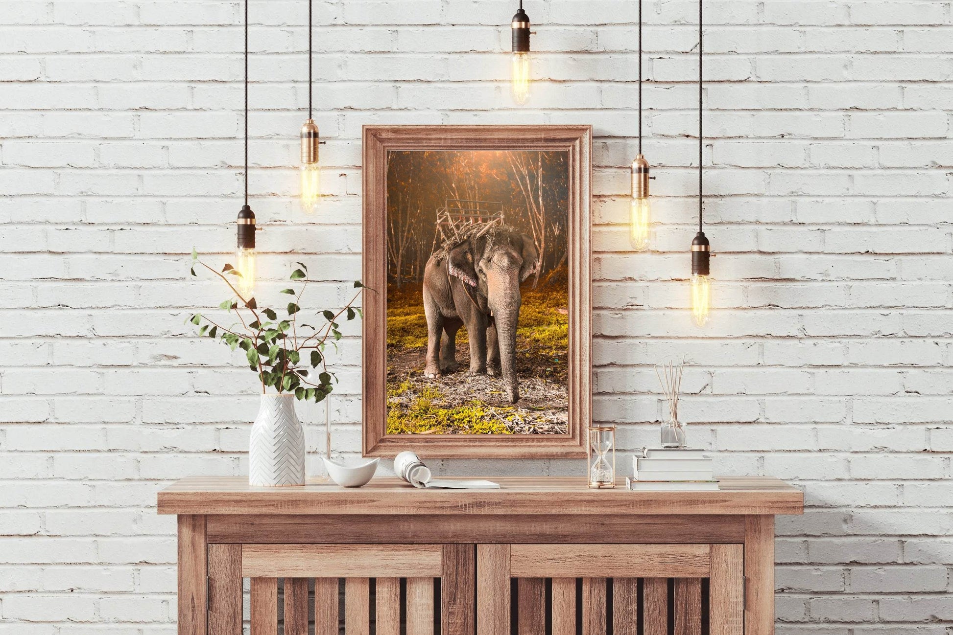 Indian Elephant Animal Wall Art - beink online art store
