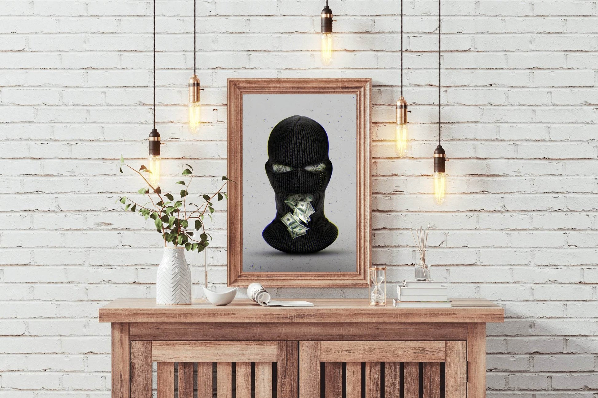Full Face Balaclava Mask Wall Art - beink online art store