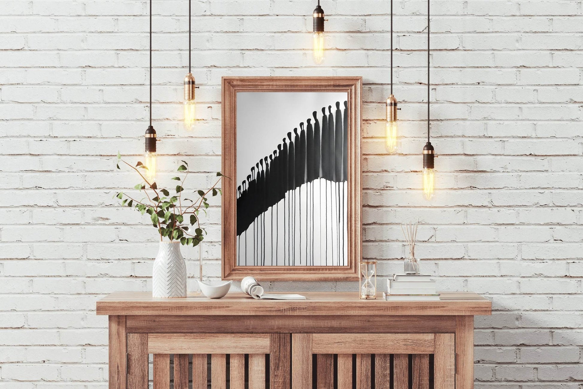 Black and White Figures Modern Wall Art - beink online art store