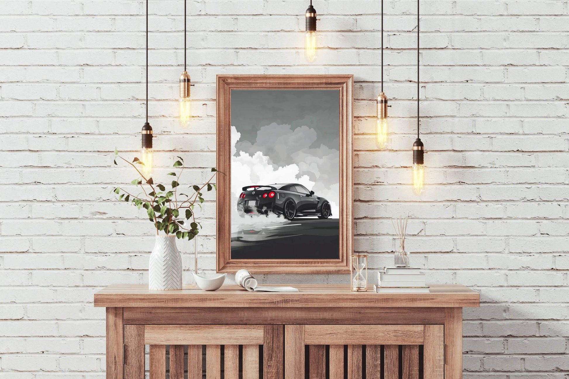 Nissan Gtr R35 BLACK Wall Art - beink online art store